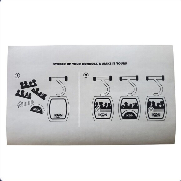 IKON Pass Sticker Sheet 8.5" x 5.5"  Multicolor Snowboard Ski Decal Sheet Set - Picture 2 of 3